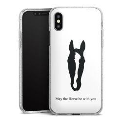 Silikon Glitter Case transparent-silber