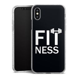 Silikon Glitter Case transparent-silber