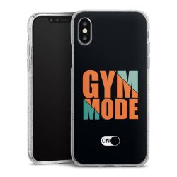 Silikon Glitter Case transparent-silber