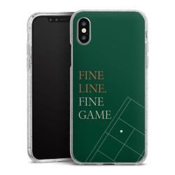 Silikon Glitter Case transparent-silber