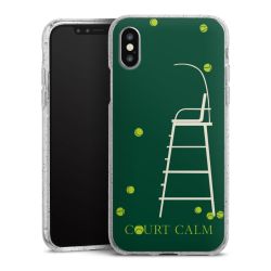 Silikon Glitter Case transparent-silber