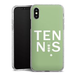 Silikon Glitter Case transparent-silber