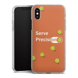 Silikon Glitter Case transparent-silber