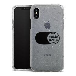 Silikon Glitter Case transparent-silber