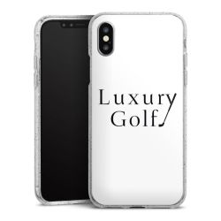 Silikon Glitter Case transparent-silber