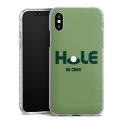 Silikon Glitter Case transparent-silber