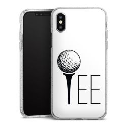 Silikon Glitter Case transparent-silber