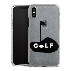 Silikon Glitter Case transparent-silber