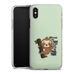 Silikon Glitter Case transparent-silber