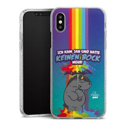 Silikon Glitter Case transparent-silber