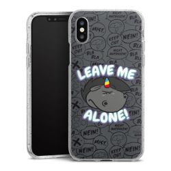 Silikon Glitter Case transparent-silber