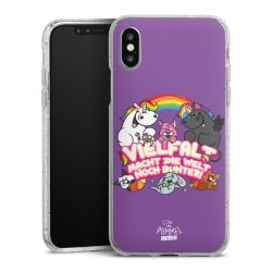 Silikon Glitter Case transparent-silber