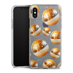 Silikon Glitter Case transparent-silber