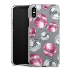 Silikon Glitter Case transparent-silber