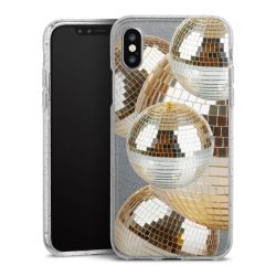 Silikon Glitter Case transparent-silber