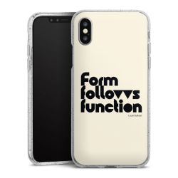 Silikon Glitter Case transparent-silber