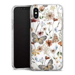 Silikon Glitter Case transparent-silber