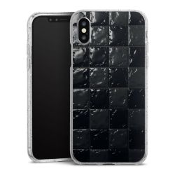 Silikon Glitter Case transparent-silber