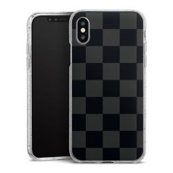 Silikon Glitter Case transparent-silber