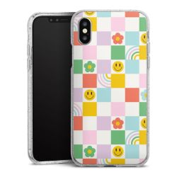 Silikon Glitter Case transparent-silber