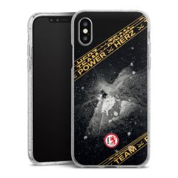 Silikon Glitter Case transparent-silber