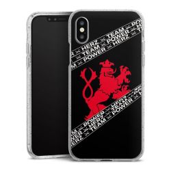 Silikon Glitter Case transparent-silber