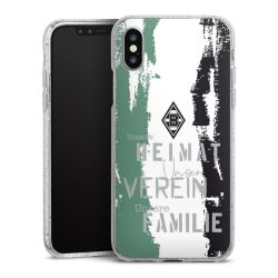 Silikon Glitter Case transparent-silber