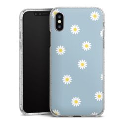 Silikon Glitter Case transparent-silber