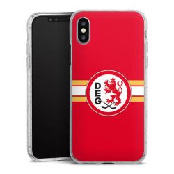 Silikon Glitter Case transparent-silber