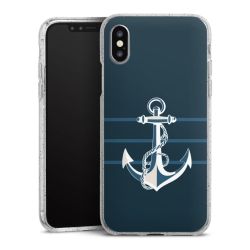 Silikon Glitter Case transparent-silber