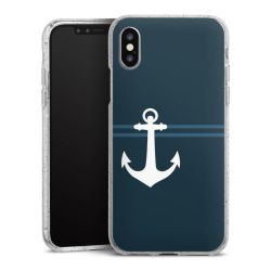 Silikon Glitter Case transparent-silber