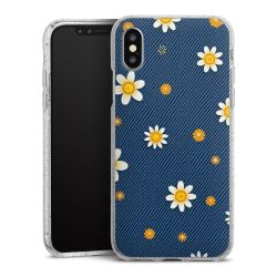 Silikon Glitter Case transparent-silber