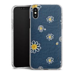 Silikon Glitter Case transparent-silber