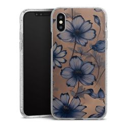 Silikon Glitter Case transparent-silber