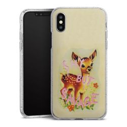 Silikon Glitter Case transparent-silber