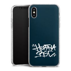 Silikon Glitter Case transparent-silber