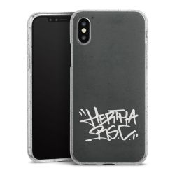 Silikon Glitter Case transparent-silber