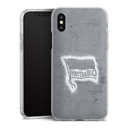 Silikon Glitter Case transparent-silber