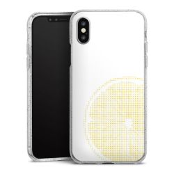 Silikon Glitter Case transparent-silber