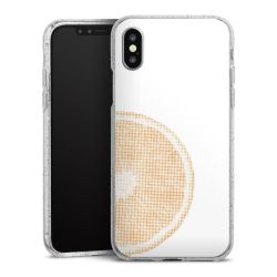 Silikon Glitter Case transparent-silber