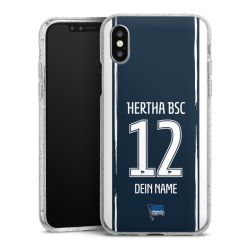 Silikon Glitter Case transparent-silber