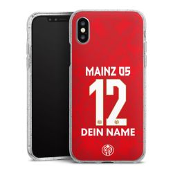 Silikon Glitter Case transparent-silber