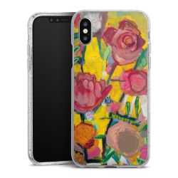 Silikon Glitter Case transparent-silber