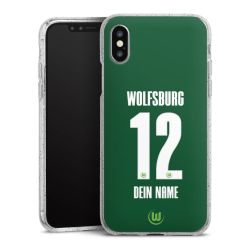 Silikon Glitter Case transparent-silber