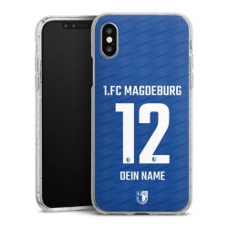 Silikon Glitter Case transparent-silber