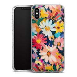 Silikon Glitter Case transparent-silber