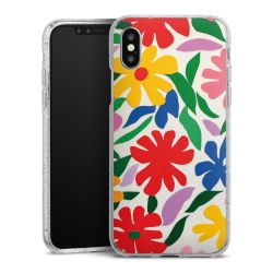 Silikon Glitter Case transparent-silber