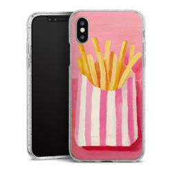 Silikon Glitter Case transparent-silber