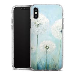 Silikon Glitter Case transparent-silber