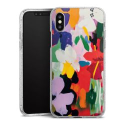 Silikon Glitter Case transparent-silber